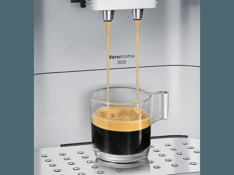 BOSCH TES 60351 VeroAroma 300 Kaffeevollautomat (Keramik-Scheibenmahlwerk, 1.7 Liter, Silber)