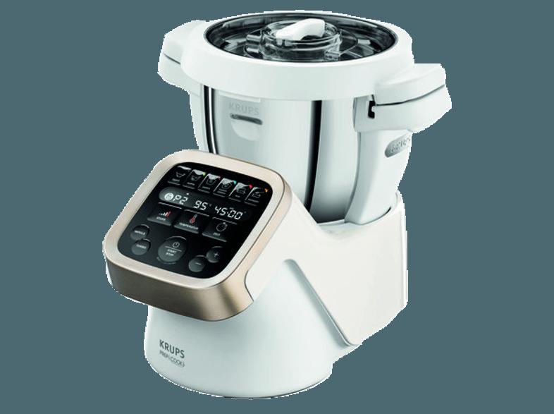 KRUPS HP5031 Prep&Cook Küchenmaschine mit Kochfunktion Weiß/Grau/Edelstahl 1550 Watt