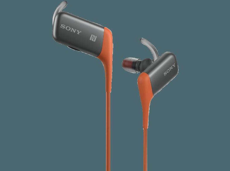 SONY MDR-AS600BT Spritzwassergeschützer Bluetooth In-Ohr-Kopfhörer, NFC, orange Kopfhörer Orange