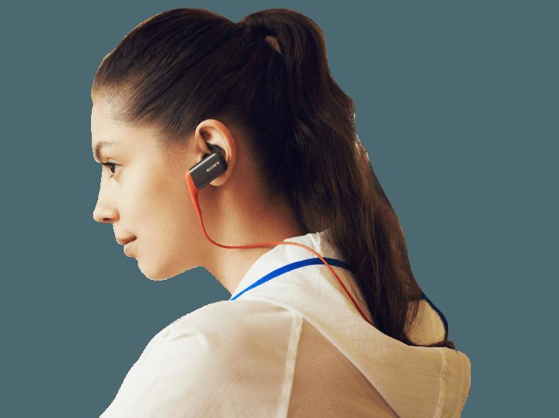 SONY MDR-AS600BT Spritzwassergeschützer Bluetooth In-Ohr-Kopfhörer, NFC, orange Kopfhörer Orange