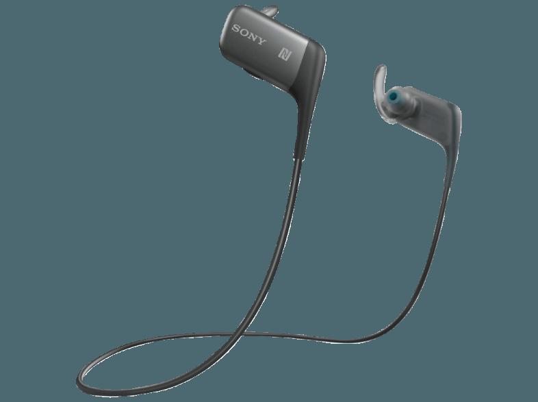SONY MDR-AS600BT Spritzwassergeschützer Bluetooth In-Ohr-Kopfhörer, NFC, schwarz Kopfhörer Schwarz