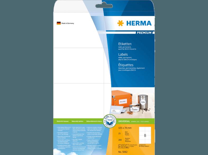 HERMA 5062 Etiketten Premium 105x74 mm A4 200 St.