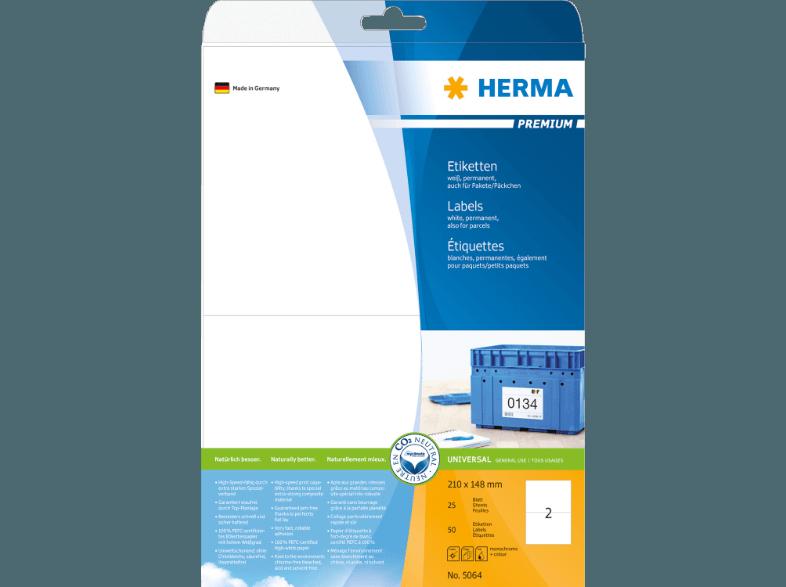 HERMA 5064 Etiketten Premium 210x148 mm A4 50 St.