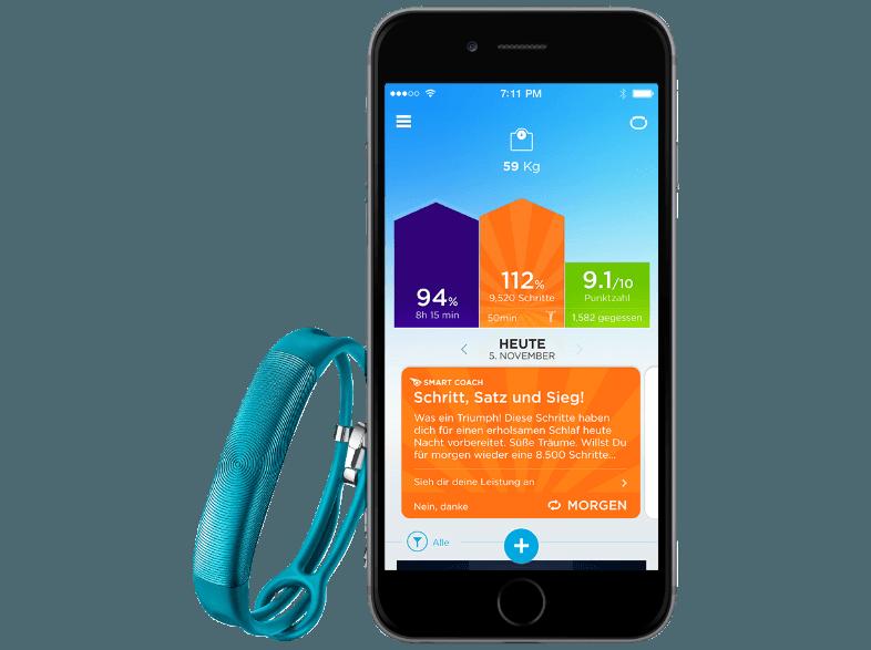 JAWBONE UP2 Turquoise Circle (Schlaf-/Aktivitätstracker (Ultraleicht-Armband)), JAWBONE, UP2, Turquoise, Circle, Schlaf-/Aktivitätstracker, Ultraleicht-Armband,