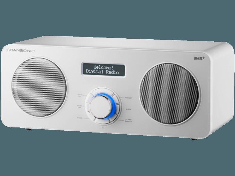 SCANSONIC DA300  (DAB, FM Tuner, Weiß)