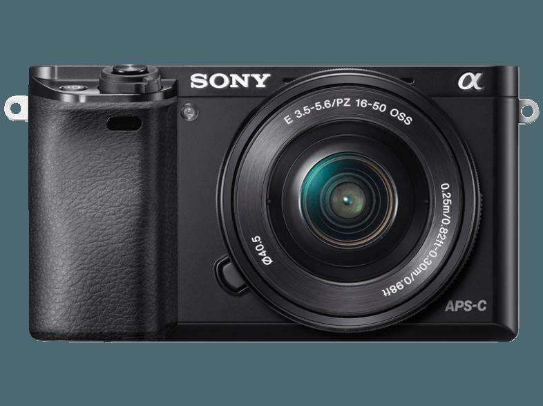 SONY Alpha 6000 Kit Systemkamera 24.7 Megapixel mit Objektiv 16-50 mm, 55-210 mm f/3.5-5.6, f/4.5-6.3,, 7.5 cm Display