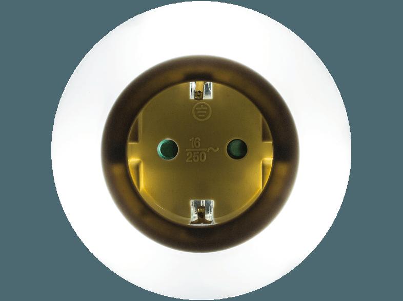 HEITRONIC 47165 Zwischenstecker mit LED Nachtlicht Tageslichtweiß