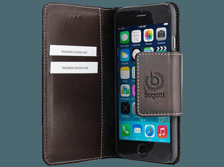 BUGATTI bugatti BookCover Amsterdam für Apple iPhone 6 / 6S , Braun Handytasche iPhone 6 Plus, iPhone 6S Plus