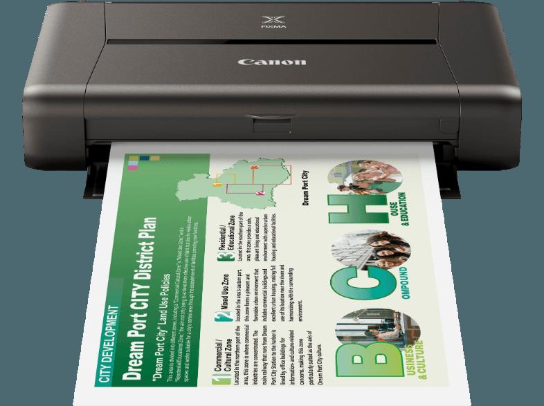 CANON IP 110 PIXMA MIT AKKU Tintenstrahldruck mit FINE Druckköpfen Mobiler Drucker