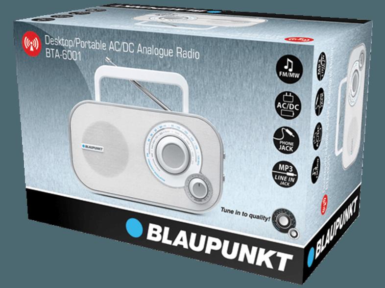 BLAUPUNKT BTA-6001  (Analog Tuner, FM, MW, Weiß)
