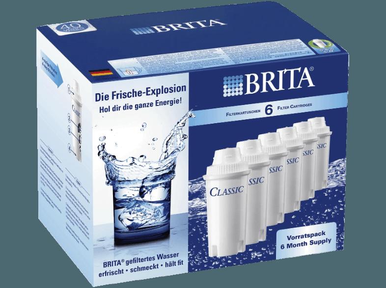 BRITA 20569 Classic Pack 6 Kartuschen Filterkartuschen, BRITA, 20569, Classic, Pack, 6, Kartuschen, Filterkartuschen