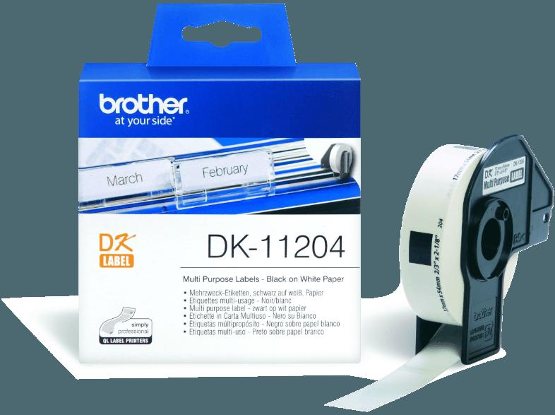 BROTHER DK-11204 Adress-Etiketten 29 x 90, BROTHER, DK-11204, Adress-Etiketten, 29, x, 90