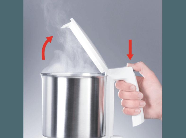 CLOER 4721 Wasserkocher Edelstahl/Weiß (1800 Watt, 1 Liter)