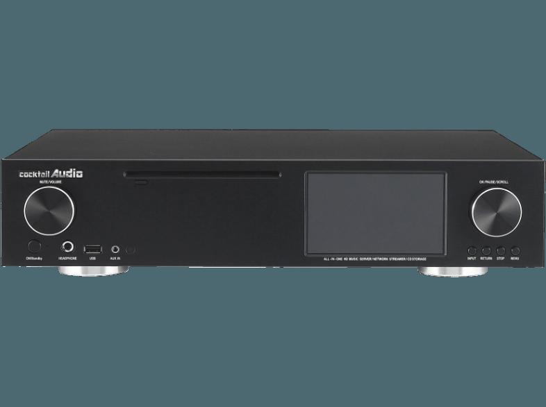 COCKTAIL AUDIO X30-N2000-B - AudioServer, Ripper und Player (App-steuerbar, Ja, über USB Adapter, Schwarz)