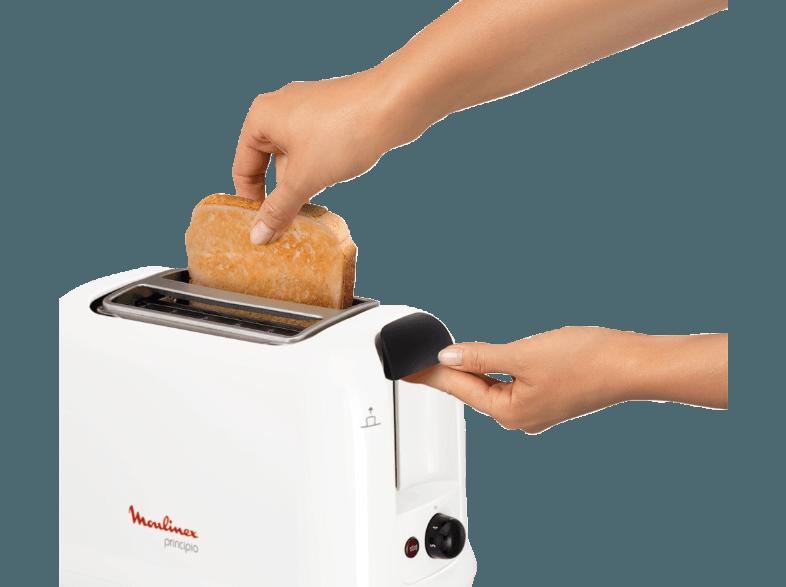 MOULINEX LT 1611 Toaster Weiß/Schwarz (850 Watt, Schlitze: 2)