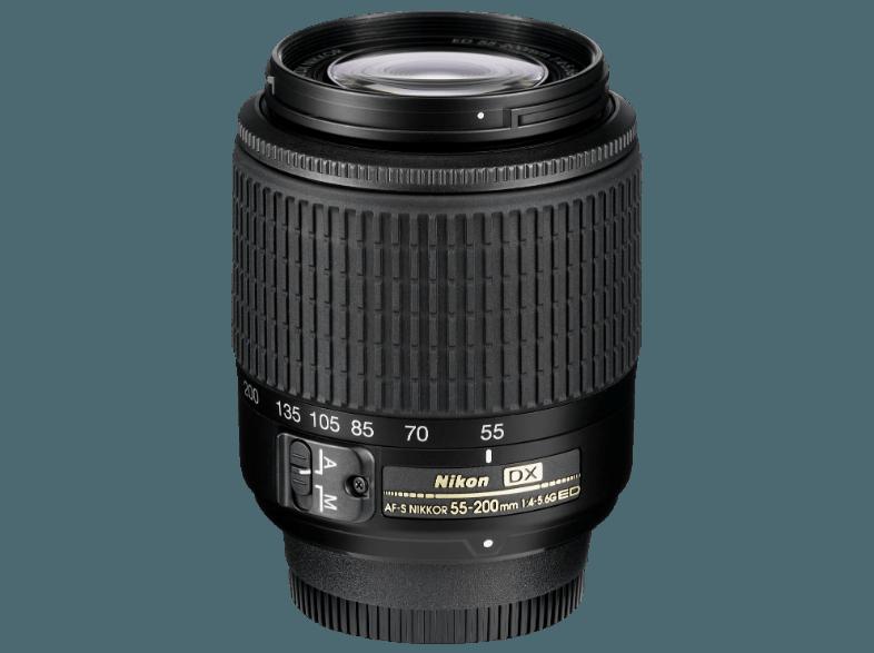 NIKON AF-S DX NIKKOR 55-200 mm 1:4-5,6G ED Telezoom für Nikon (55 mm- 200 mm, f/4-5.6)