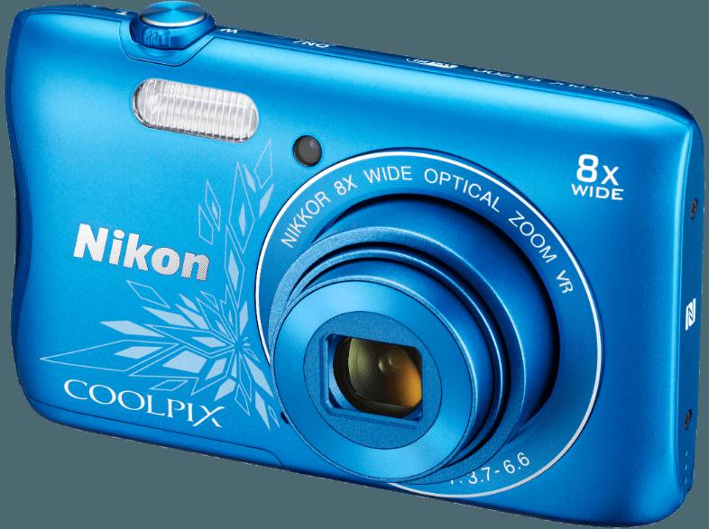 NIKON COOLPIX S3700  Blau ornament (20.1 Megapixel, 8x opt. Zoom, 6.7 cm TFT-LCD, WLAN), NIKON, COOLPIX, S3700, Blau, ornament, 20.1, Megapixel, 8x, opt., Zoom, 6.7, cm, TFT-LCD, WLAN,