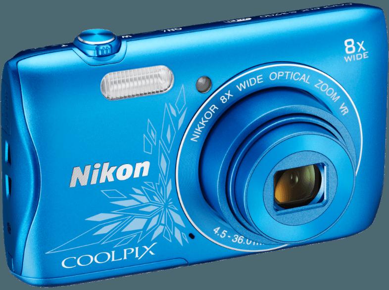 NIKON COOLPIX S3700  Blau ornament (20.1 Megapixel, 8x opt. Zoom, 6.7 cm TFT-LCD, WLAN), NIKON, COOLPIX, S3700, Blau, ornament, 20.1, Megapixel, 8x, opt., Zoom, 6.7, cm, TFT-LCD, WLAN,