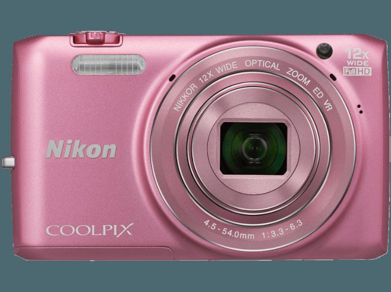 NIKON COOLPIX S6800  Pink (16 Megapixel, 12x opt. Zoom, 7.5 cm TFT, WLAN), NIKON, COOLPIX, S6800, Pink, 16, Megapixel, 12x, opt., Zoom, 7.5, cm, TFT, WLAN,