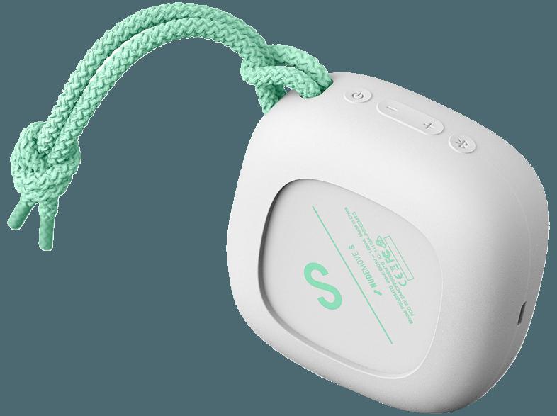 NUDEAUDIO Move S Tragbarer Bluetooth-Lautsprecher Grau/mintgrün