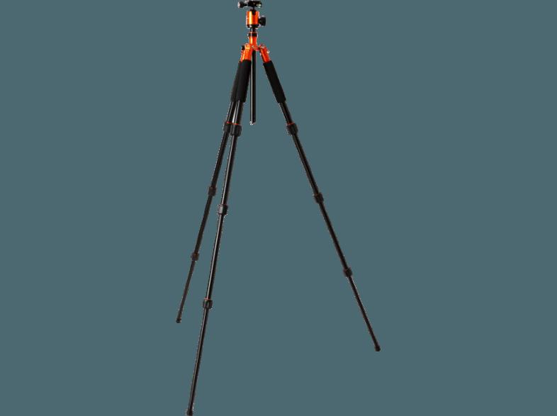 ROLLEI 20888 CT-4A Dreibein Stativ, Orange, (Ausziehbar bis 1400 mm)