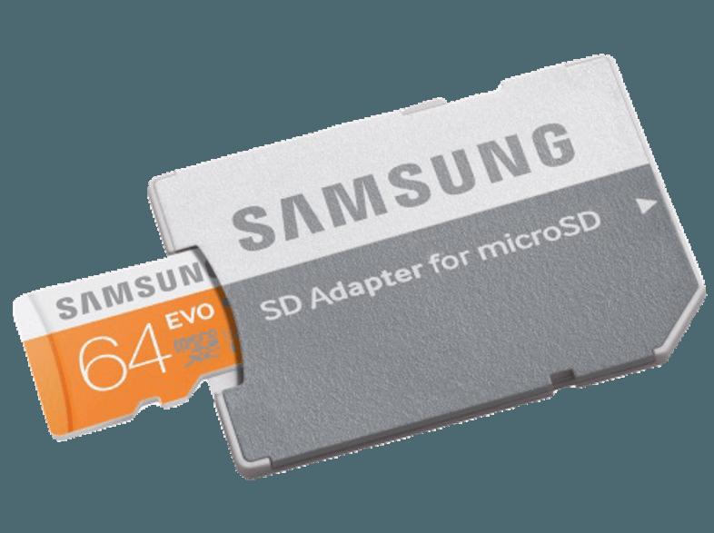 SAMSUNG microSDXC EVO   Adapter MB-MP64DA-EU microSDXC 64 GB, SAMSUNG, microSDXC, EVO, , Adapter, MB-MP64DA-EU, microSDXC, 64, GB
