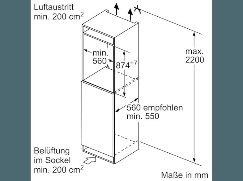 SIEMENS KI22LAF40 Kühlschrank (98 kWh/Jahr, A   , 874 mm hoch, Weiß)