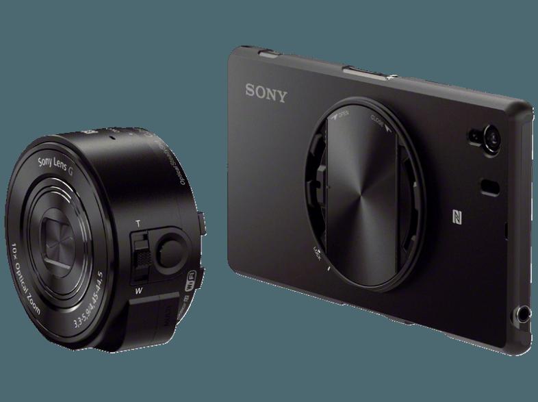 SONY DSC-QX 10 B  Schwarz (18.2 Megapixel, 10x opt. Zoom,  Segment-LCD, WLAN)