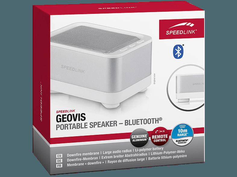 SPEEDLINK GEOVIS Bluetooth Lautsprecher Weiß/Silber, SPEEDLINK, GEOVIS, Bluetooth, Lautsprecher, Weiß/Silber