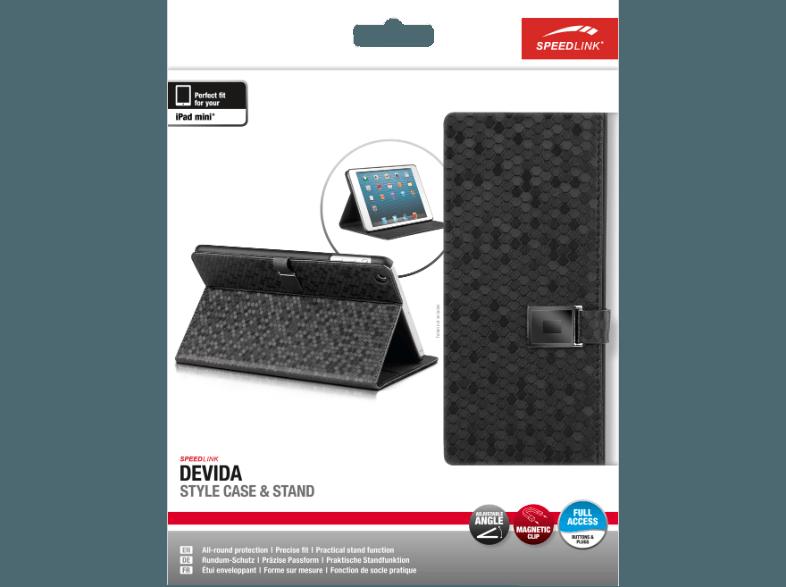 SPEEDLINK SL 7104 BK DEVIDA Style Case & Stand Schutzhülle mit Standfunktion iPad mini