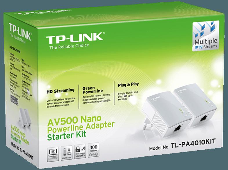 TP-LINK TL-PA 4010 KIT AV500 Powerline Nano- Adapter-Set -, TP-LINK, TL-PA, 4010, KIT, AV500, Powerline, Nano-, Adapter-Set, -