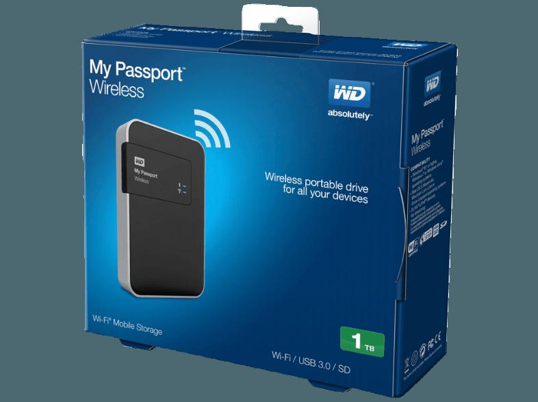 WD WDBK8Z0010BBK-EESN My Passport Wireless  1 TB 2.5 Zoll extern, WD, WDBK8Z0010BBK-EESN, My, Passport, Wireless, 1, TB, 2.5, Zoll, extern