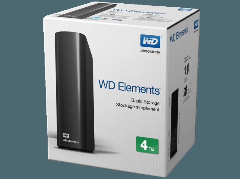 WD WDBWLG0040HBK-EESN Elements Desktop-Festplatte  4 TB 3.5 Zoll extern