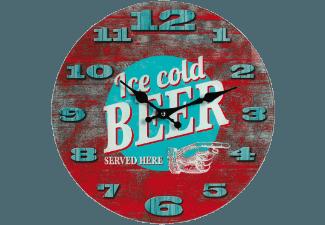 OUT OF THE BLUE 79/3085 Ice cold Beer Wanduhr