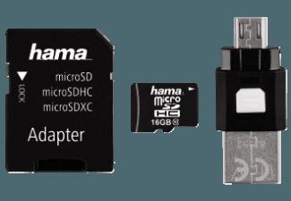 HAMA 124028 microSDHC OTG-Zubehör-Set, 4-teilig, 16GB, Class 10 , Class 10, 16 GB, HAMA, 124028, microSDHC, OTG-Zubehör-Set, 4-teilig, 16GB, Class, 10, Class, 10, 16, GB