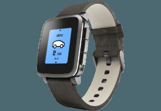 PEBBLE Time Steel Smart Watch Schwarz (Smartwatch)