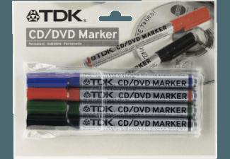 TDK 4 Colsk 4er Pack CD-/DVD-Marker, TDK, 4, Colsk, 4er, Pack, CD-/DVD-Marker