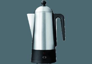 C3 30-32001 Design Perkolator Eco Kaffeebereiter Silber