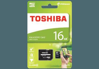 TOSHIBA THN-M102K0160M2 M102 CL4 Micro-SD mit SD Adapter 16 GB