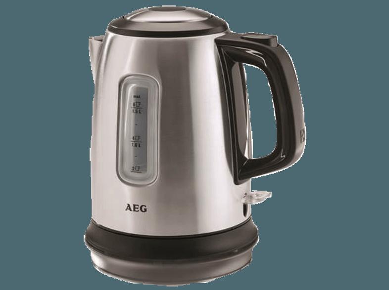 AEG EWA 5205 Wasserkocher Silber/Schwarz (2400 Watt, 1.5 Liter/Jahr), AEG, EWA, 5205, Wasserkocher, Silber/Schwarz, 2400, Watt, 1.5, Liter/Jahr,