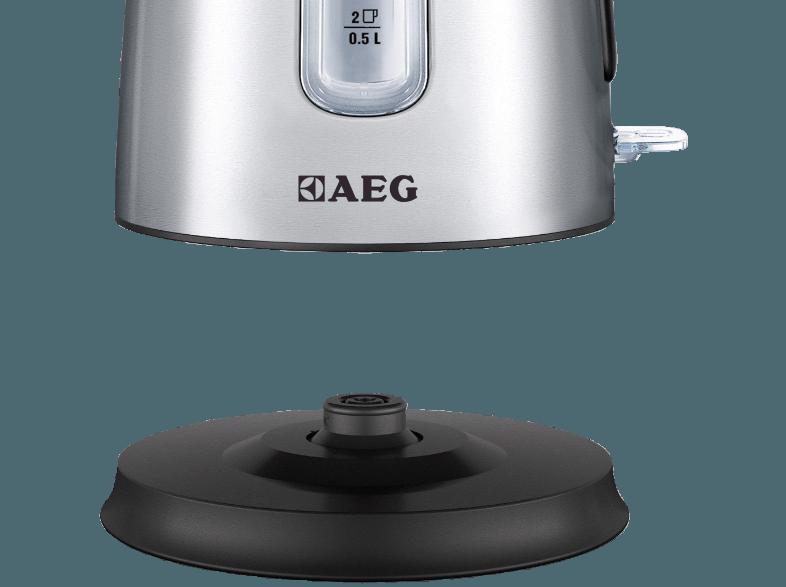 AEG EWA 5205 Wasserkocher Silber/Schwarz (2400 Watt, 1.5 Liter/Jahr)