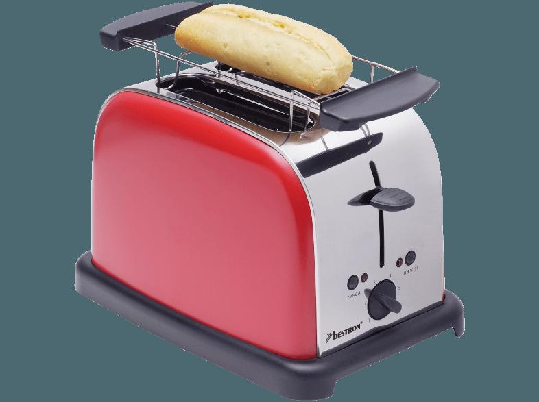 BESTRON DTO 3091 Toaster Rot (1 kW, Schlitze: 2), BESTRON, DTO, 3091, Toaster, Rot, 1, kW, Schlitze:, 2,