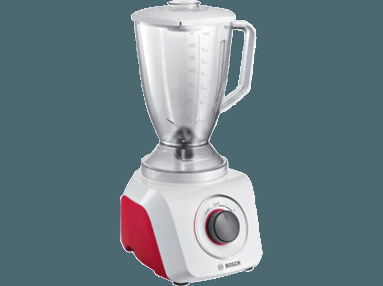 BOSCH MMB 21 P0R Standmixer Weiß/Rot (500 Watt, 1,5 Liter), BOSCH, MMB, 21, P0R, Standmixer, Weiß/Rot, 500, Watt, 1,5, Liter,