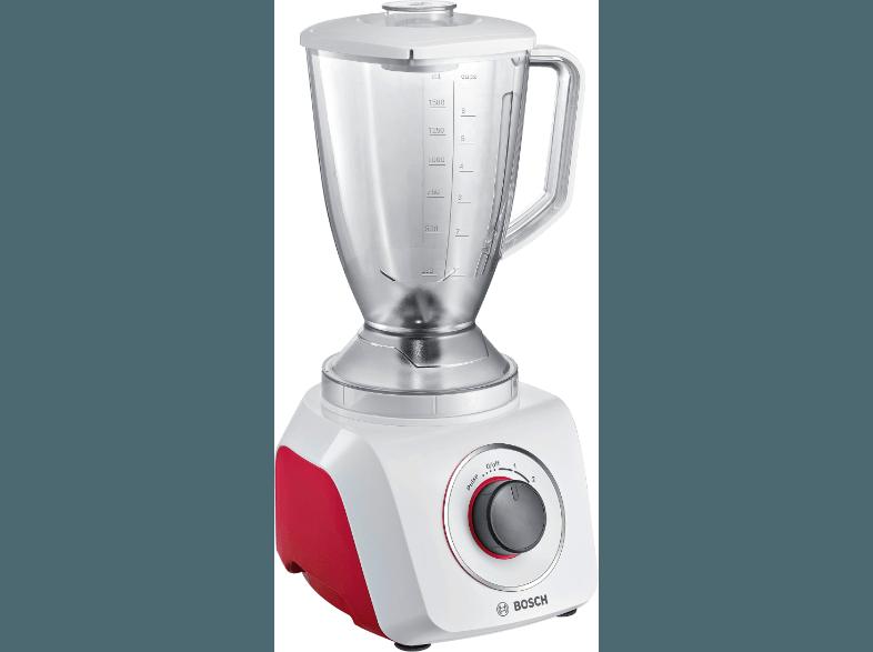 BOSCH MMB 21 P0R Standmixer Weiß/Rot (500 Watt, 1,5 Liter), BOSCH, MMB, 21, P0R, Standmixer, Weiß/Rot, 500, Watt, 1,5, Liter,