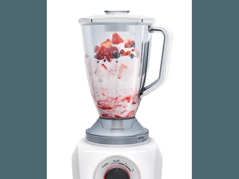 BOSCH MMB 21 P0R Standmixer Weiß/Rot (500 Watt, 1,5 Liter)