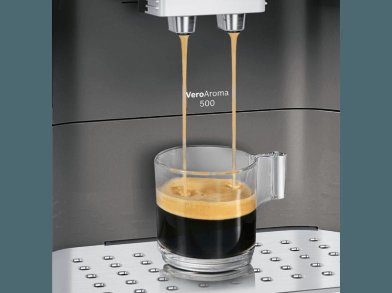 BOSCH TES 60553 VeroAroma 500 Kaffeevollautomat (Scheibenmahlwerk, 1.7 Liter, Titanium)