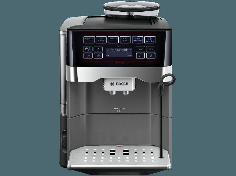 BOSCH TES 60553 VeroAroma 500 Kaffeevollautomat (Scheibenmahlwerk, 1.7 Liter, Titanium)