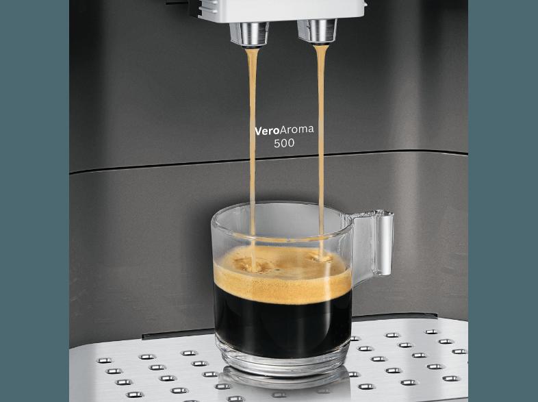 BOSCH TES 60553 VeroAroma 500 Kaffeevollautomat (Scheibenmahlwerk, 1.7 Liter, Titanium)