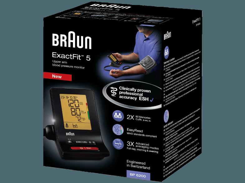 BRAUN ExactFit 5 BP6200 Oberarmblutdruckmessgerät, BRAUN, ExactFit, 5, BP6200, Oberarmblutdruckmessgerät