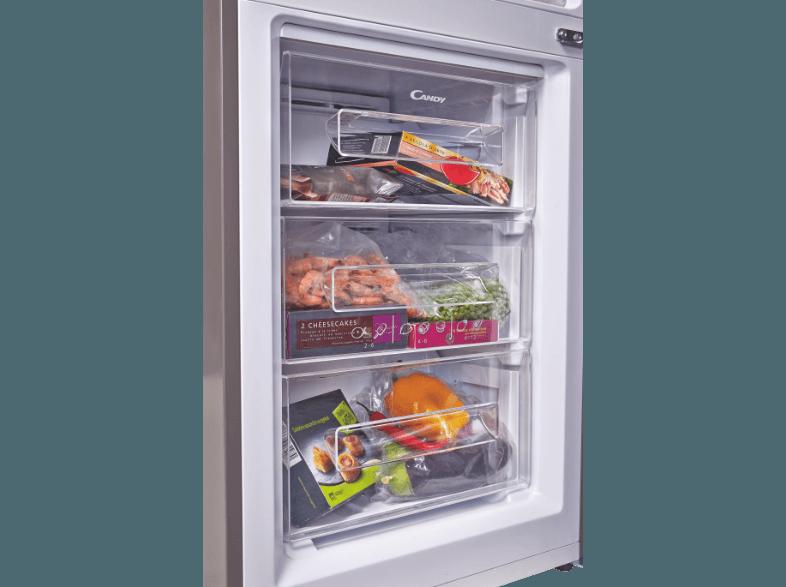 CANDY CKCS 6184 SV/1 ED-LOOK Kühlgefrierkombination (210 kWh/Jahr, A  , 1870 mm hoch, Edelstahl)